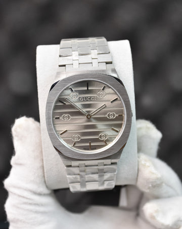 SLIM CHAIN QUARTZ SILVER GREY DAIL