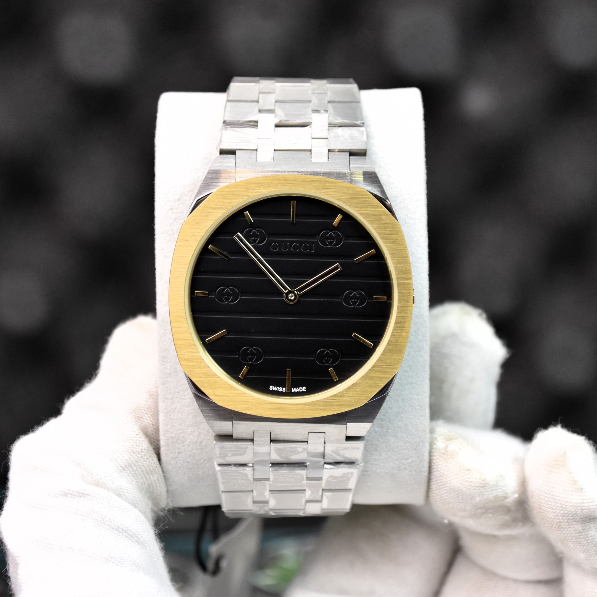 SLIM CHAIN QUARTZ SILVER GOLD BLACK DAIL