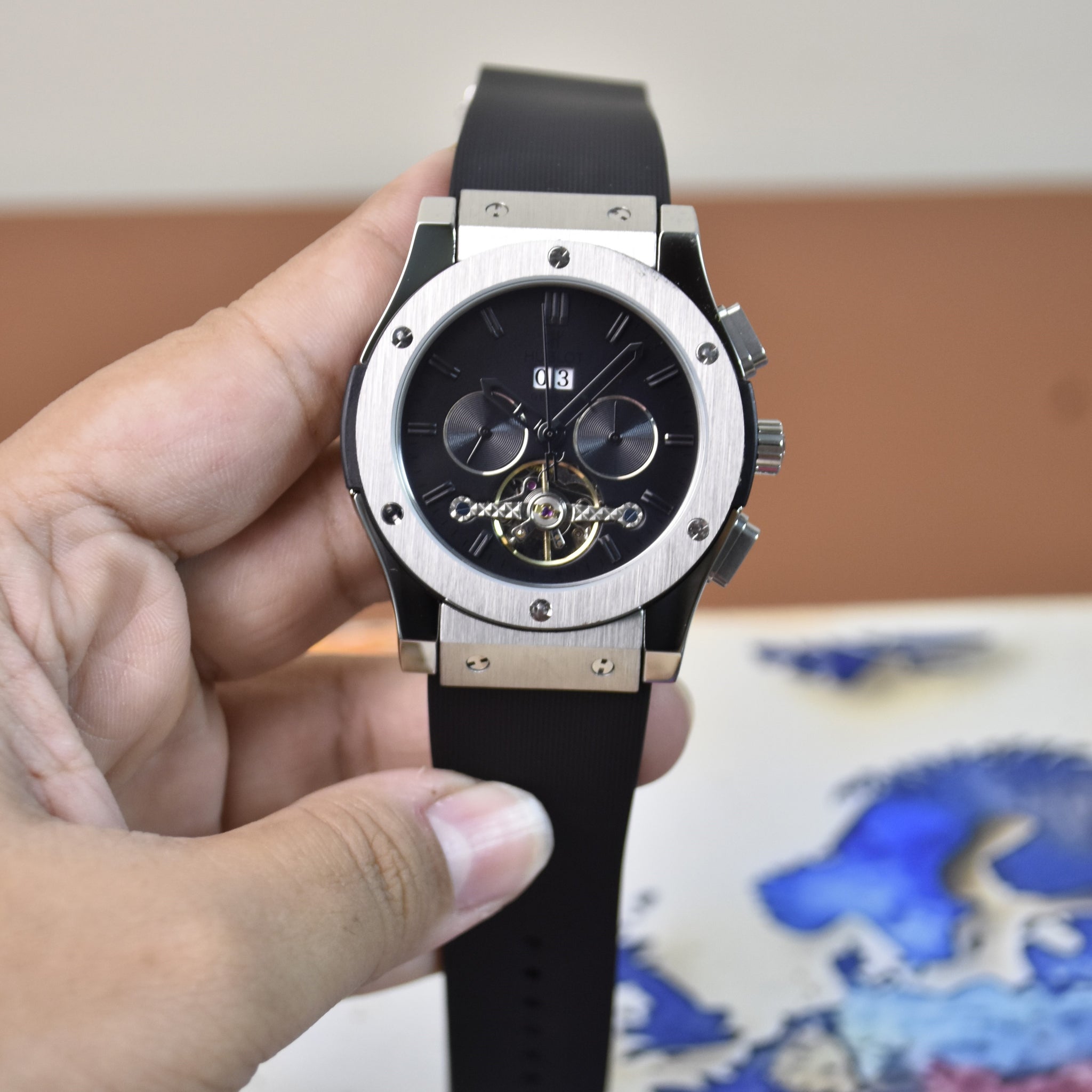 CF PENDULUM CHRONO SILVER BLACK DIAL