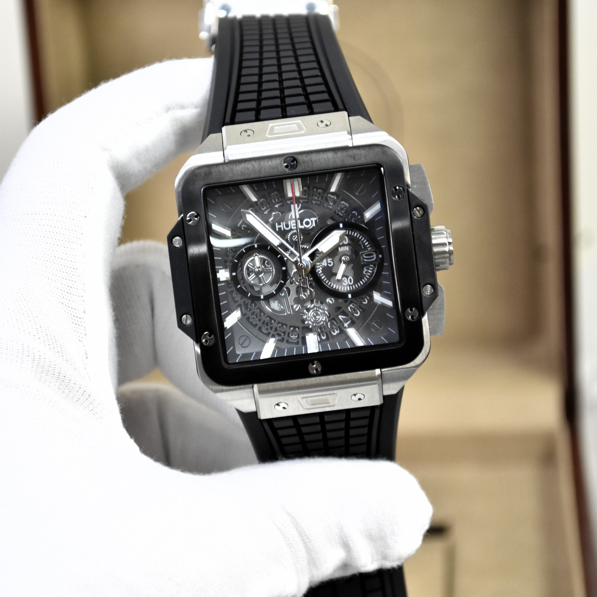 SQUAREBANG CHRONO PVC SILVER BLACK