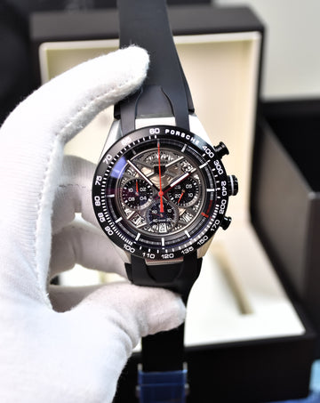 Porsche 963 New Chrono Quartz PVC Silver Grey