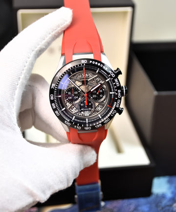 Porsche 963 New Chrono Quartz PVC Silver Red