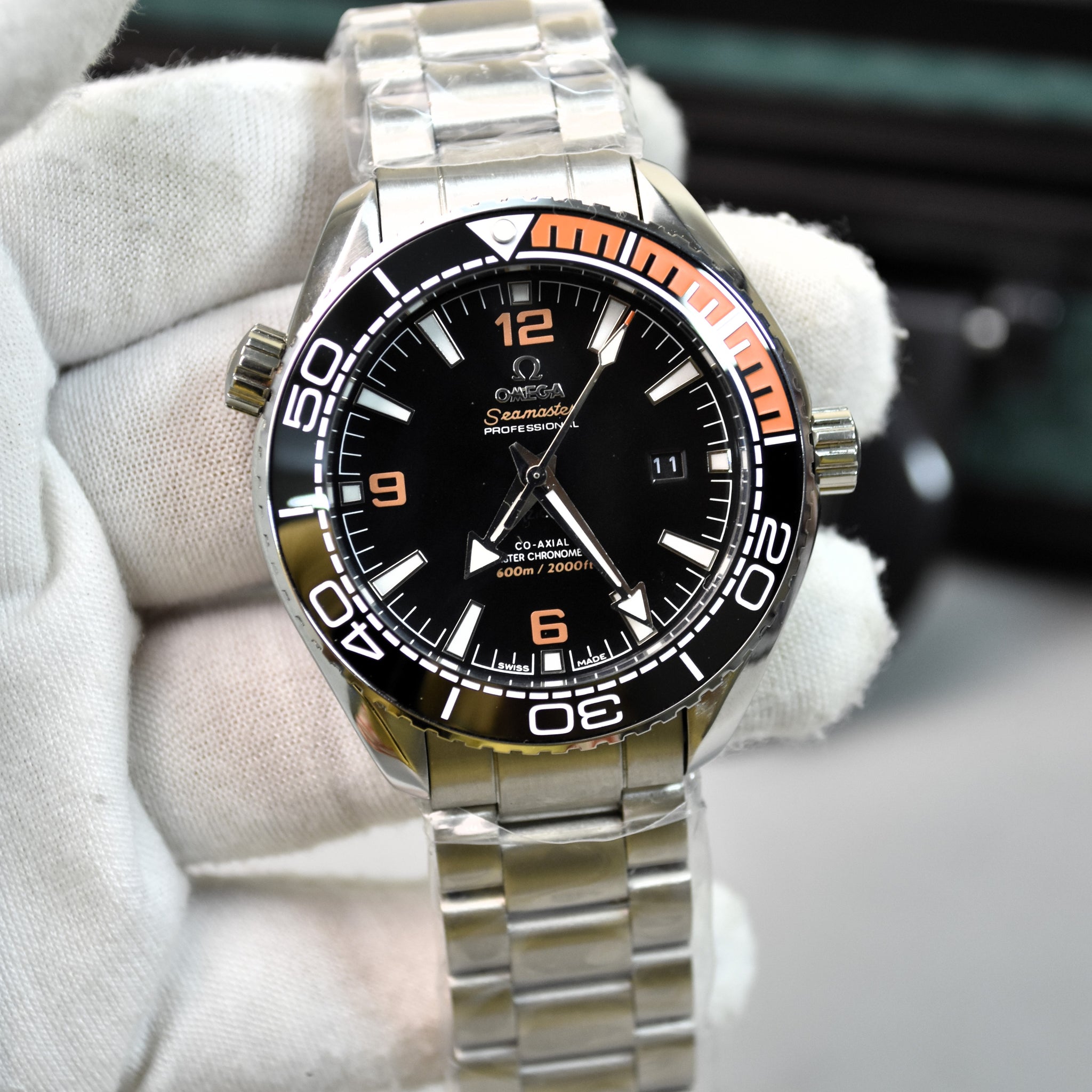 PLANET OCEAN AUTO SILVER ORANGE BLACK