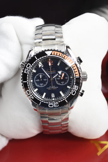 PLANET OCEAN QUARTZ CHRONOGRAPH CHAIN SILVER BLACK