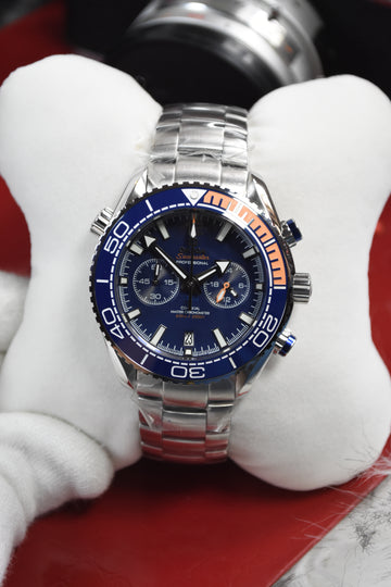 PLANET OCEAN QUARTZ CHRONOGRAPH CHAIN SILVER BLUE