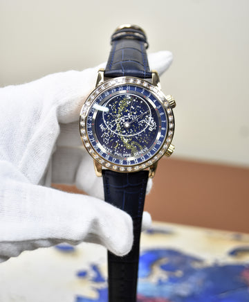 CELESTI@L SKY CHART STONES ROSE BLUE DIAL
