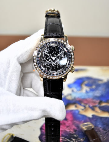 CELESTI@L SKY CHART STONES ROSE BLACK DIAL