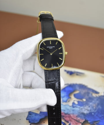 Golden Ellipse New Model Quartz Gold Black Dial