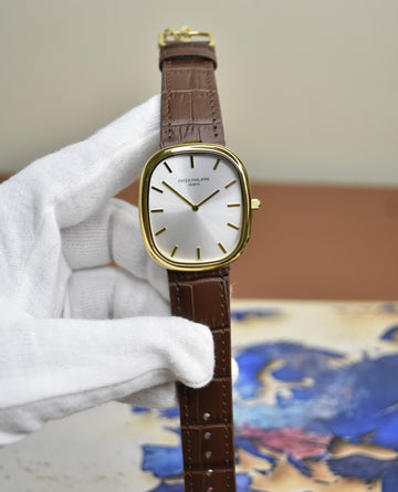 Golden Ellipse New Model Quartz Gold White Dial