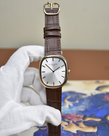 Golden Ellipse New Model Quartz Rose White Dial