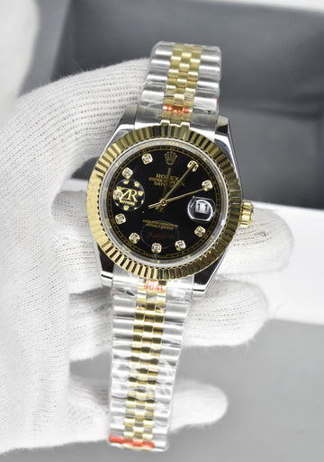 DATEJUST AUTO JUBLIE CHAIN TWOTONE GOLD BLACK