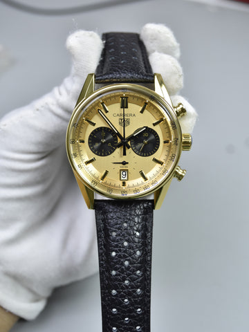 CARRERA TH20 NEW MODEL CHRONOGRAPH STRAP GOLD DAIL