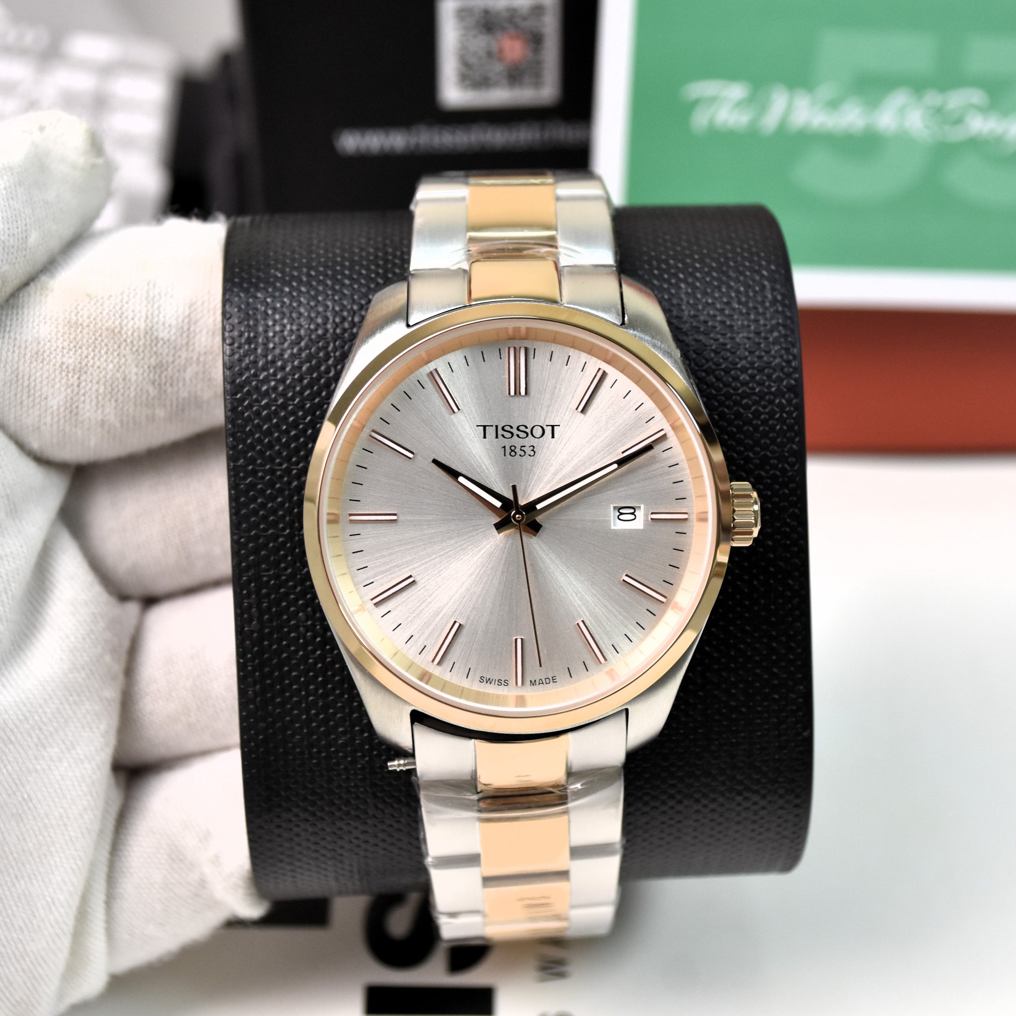 Tissot Men's Quartz Two-tone Rose White Dial