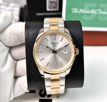 Tissot Men's Quartz Two-tone Rose White Dial