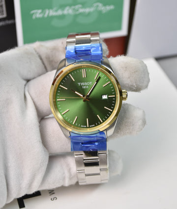Tissot Men's Quartz Silver Gold Green Dial