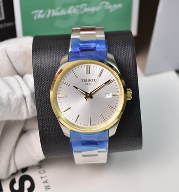Tissot Men's Quartz Silver Gold White Dial
