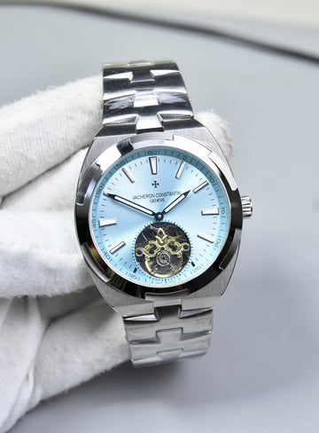 VACHERON AUTO PENDULUM CHAIN SILVER ICE BLUE DAIL