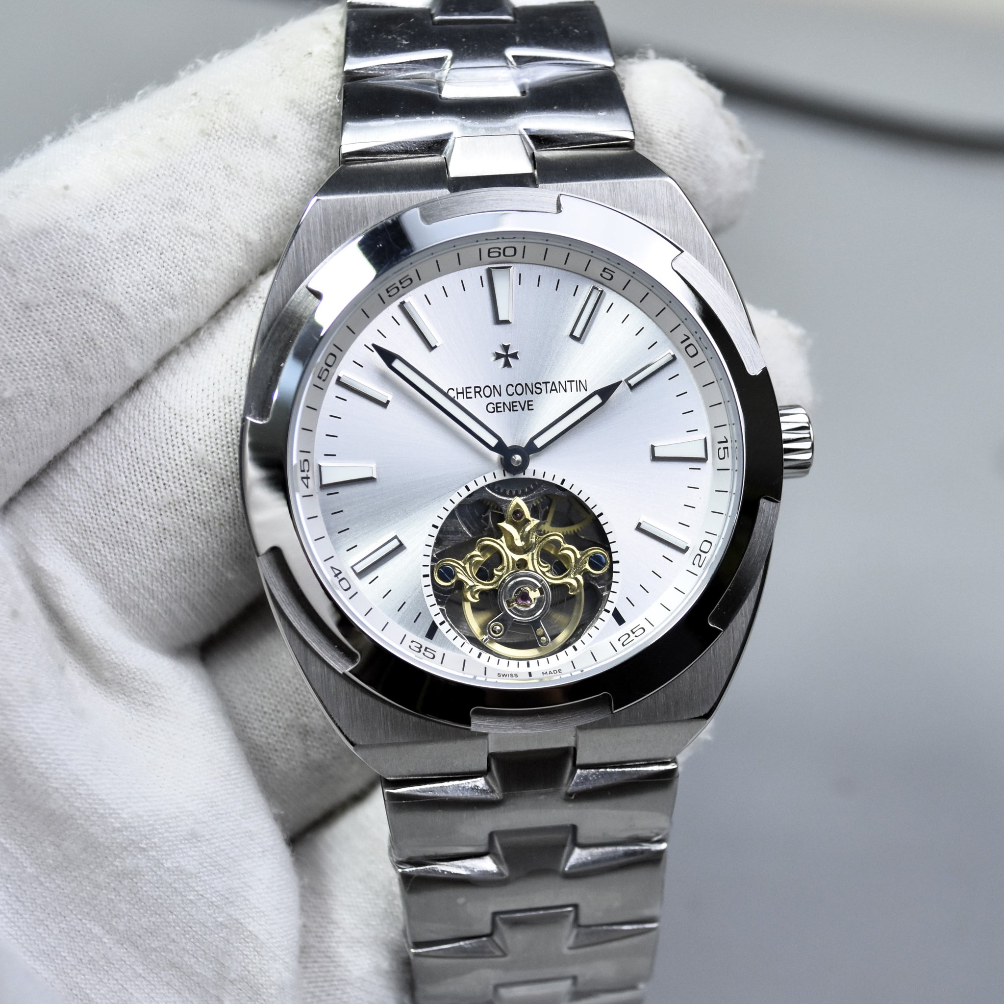 VACHERON AUTO PENDULUM CHAIN SILVER WHITE DAIL